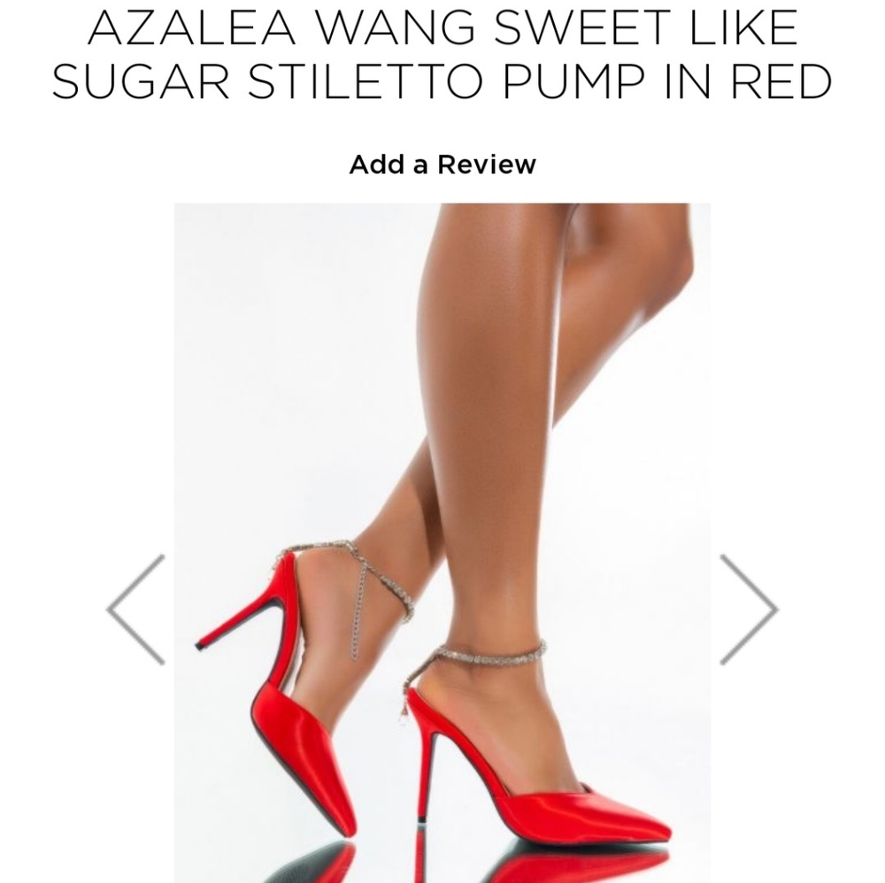 Azalea Wang Red Satin Pumps